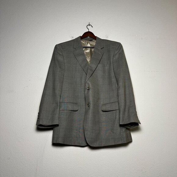 Jos A Bank Silk Wool Blazer Coat Jacket Men 44R Formal Prep Classic Business - Picture 1 of 16